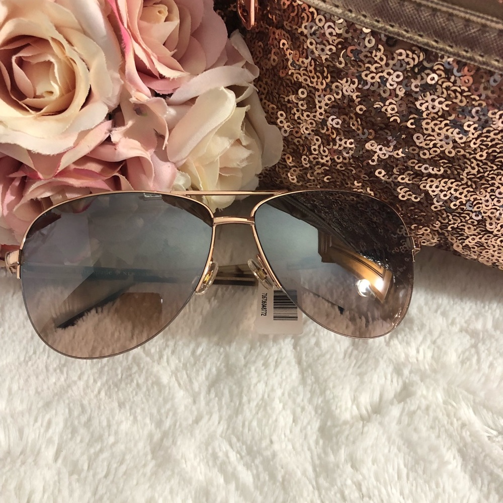 đˇKate Spade Rose Gold Aviator Sunglasses - Picture 5 of 6